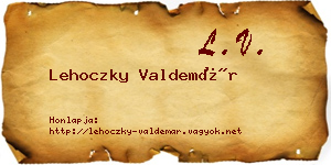 Lehoczky Valdemár névjegykártya
